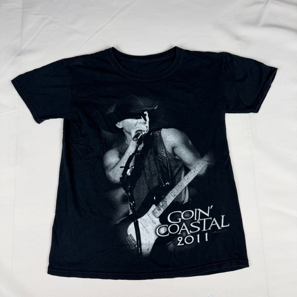 Kenny Chesney Goin' Coastal 2011 Tour T-Shirt Black Graphic Concert Tee Small